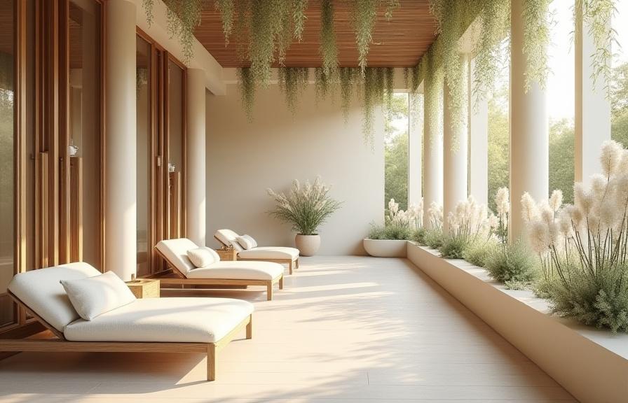 Retreat-location med blomsterdekor